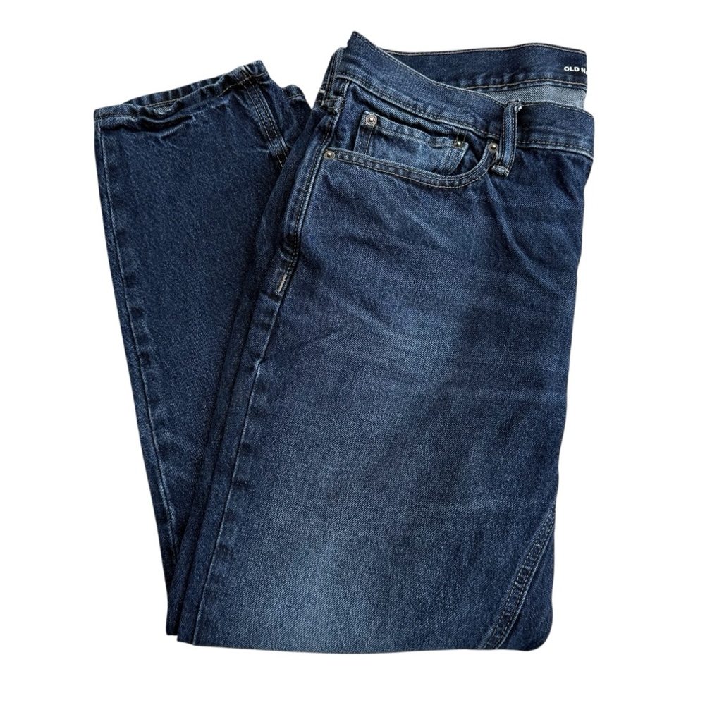 Old Navy Straight Taper Blue Jeans Mens 36x30 Denim Dark Wash Pants